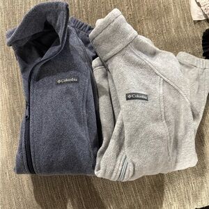NWOT Columbia Navy and Light Gray Fleece Jackets